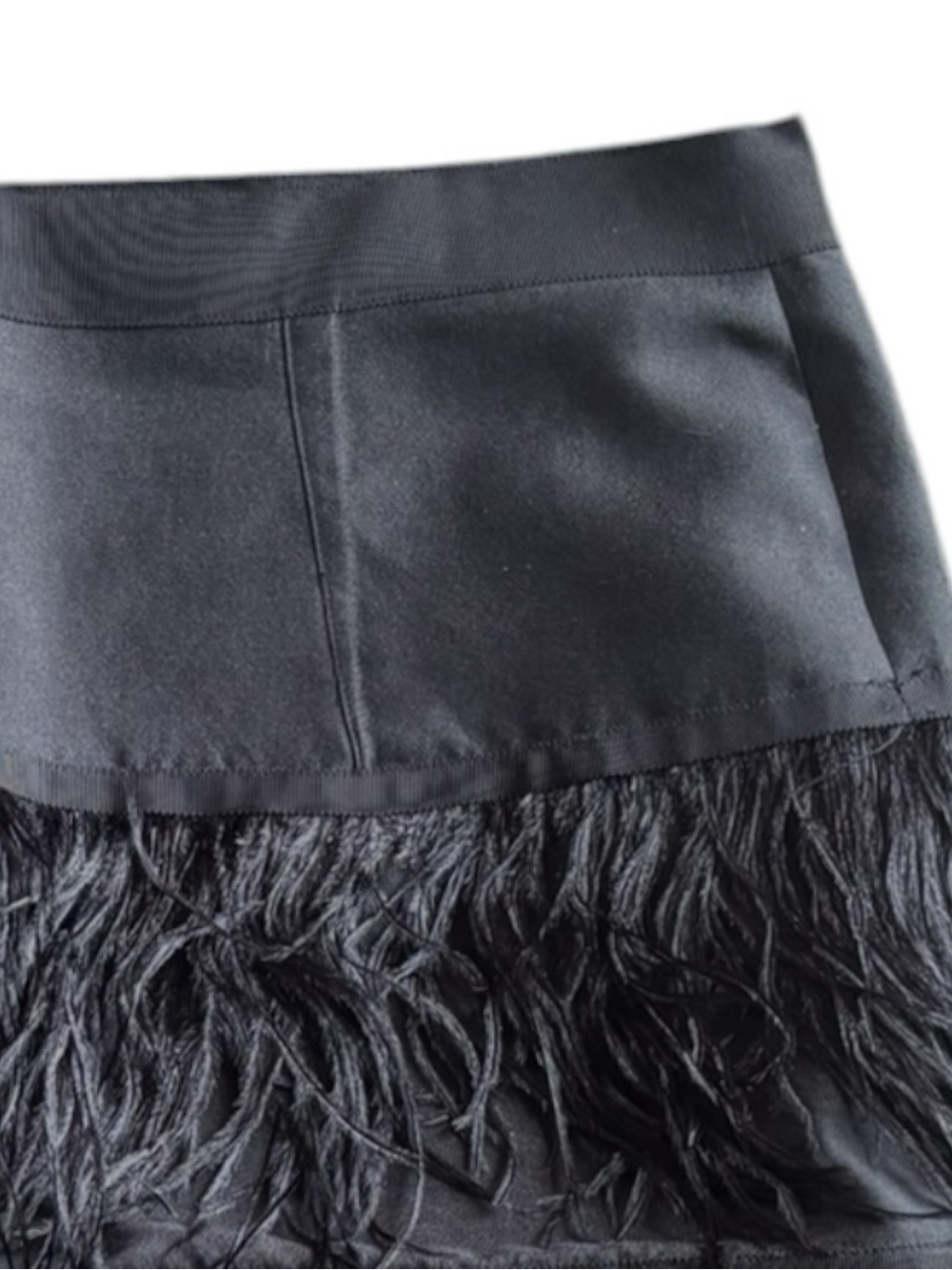 Carolina Herrera Silk Ostrich Feather Tiered Mini Skirt - Picture 9 of 13